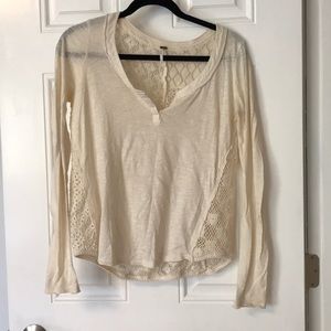 Free People Eyelet long sleeve
